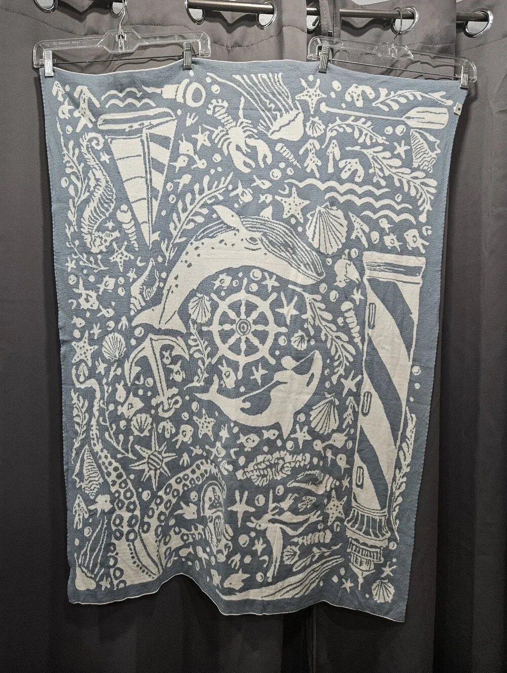 The Blueberry Hill's Nautical Organic Cotton Blanket 32x40